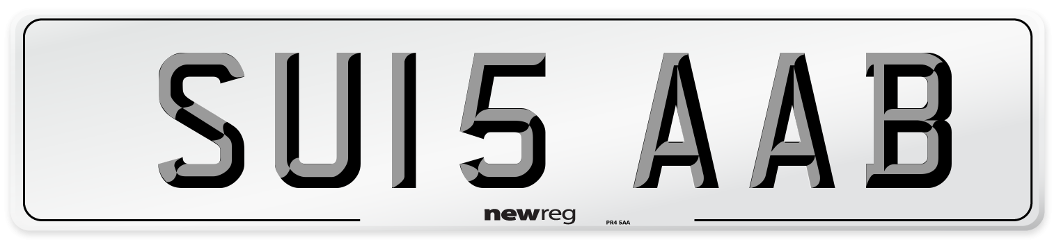 SU15 AAB Number Plate from New Reg